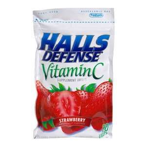  Halls Defense Vitamin C Supplement Drops, Strawberry   30 
