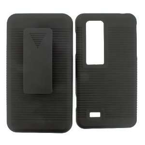  LG THRILL 4G COMBO HOLSTER COVER CASE BLACK Cell Phones 
