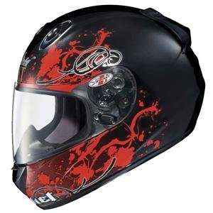 Joe Rocket RKT 101 Stain Helmet   Small/Black/Red/Silver 