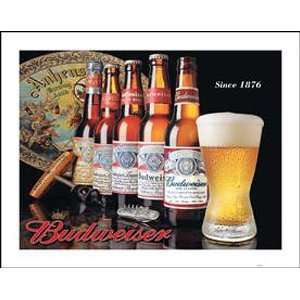  Bud History of Budweiser Beer Metal Tin Sign Nostalgic 