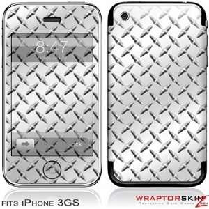  iPhone 3GS Skin   Diamond Plate Metal Skin and Screen 