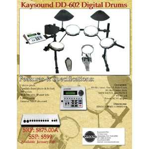  Kaysound DD 602 Full Size Electronic Set with stand 