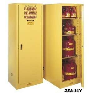   Slimline 1 Door Self Closing Safety Cabinet GRAY 54 Gallon 3 Shelves