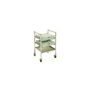 Lakeside 197   Glass Cup Rack Transport Cart w/ (1) Solid Shelf, Holds 