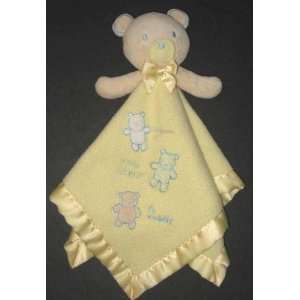  Carters YELLOW Hug A Bear Security Blanket Lovey Toys 