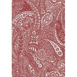 Paisley Print Red by F Schumacher Wallpaper