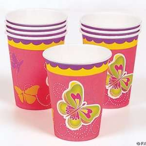  Pretty Butterfly Cups (8 PC) Toys & Games
