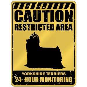   . Yorkshire Terriers Monitoring  Parking Sign Dog