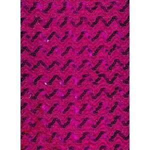  Sequined Taffeta Fushia DNC008   1.63 yard remnant Arts 