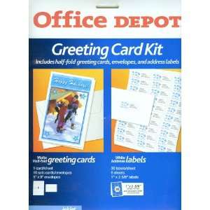   Half fold Greeting Cards & Envelopes, Address Labels)