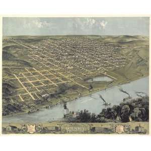  1868 Panoramic View of Omaha, Nebraska by Albert Ruger 