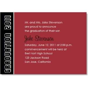   Black Graduation 2012 Graduation Invitations