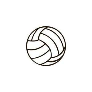    Volleyball Adhesive Backed Metal Embellishment