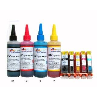 PrintPayLess Brand Refillable Ink Cartridges for Canon PGI 220 CLI 221 