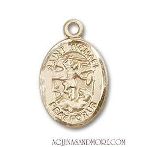  St. Michael the Archangel Small 14kt Gold Medal Jewelry