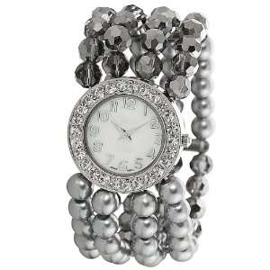   Womens Rhinestone accented Beaded Stretch Watch GP Designs Jewelry