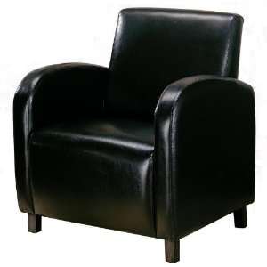  Dark Brown Vinyl Upholstered Arm Chair by Coaster 