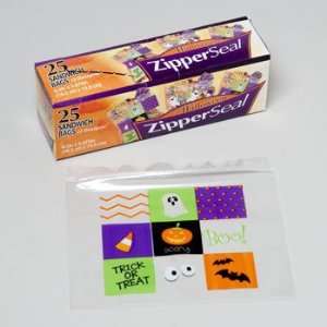  Halloween Print Sandwich Bag 25Ct Case Pack 96