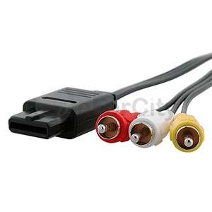 6FT AV Video Audio Cable For Nintendo Gamecube SNES GC N64 Cord  