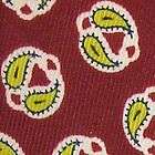 VINTAGE FAT WIDE 30S 40S SMITHS MAROON YELLOW DECO PAISLEY REGAL 