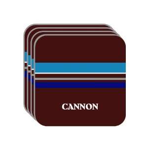   CANNON Set of 4 Mini Mousepad Coasters (blue design) 