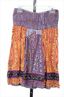 FREE PEOPLE LOVESPELL M 8 10 purple mini dress strapless embellished 