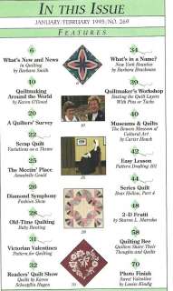 Quilters Newsletter Magazine January Feb 1995 No 269  