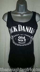   No 7 Jack Daniels T Shirt Vest Top   Male / Female in BLACK All Sizes
