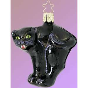   BLACK CAT MIDNIGHT Halloween Ornament Inge Germany NEW