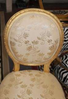 Set 10 French Neo Classical Gilt Dining Chairs Louis XV Chair  