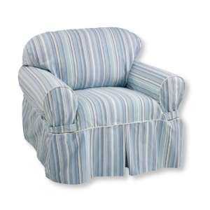  L.L.Bean Piped Slipcover Stripe Small Sofa