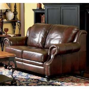   Traditional Style Leather Finish Loveseat Coaster Loveseats Home
