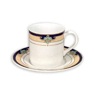  Fine China Espresso Cups and Saucers   Cairo   Set of 6 