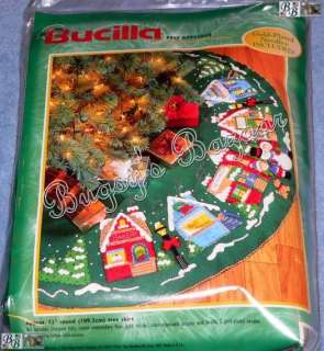 Bucilla CHRISTMAS VILLAGE Felt Tree Skirt Kit  