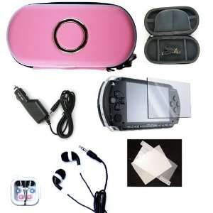  PSP Pink Travel Case 4 in 1 Premium Bundle  Car Charger/PSP 