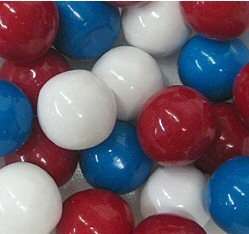 Red White Blue Gumballs 2lb American Flag Candy 120ct  