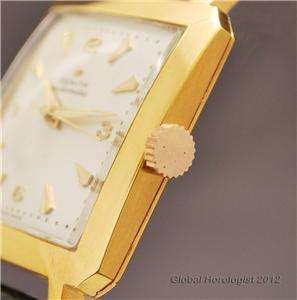   18K SOLID GOLD AUTOMATIC CAL 133.8 CHRONOMETER LARGE SQUARE MENS WATCH