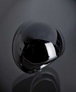 TRE black glass Anita bubble ring   