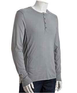 Rogue monument grey cotton jersey long sleeve henley