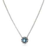   with round blue topaz on 17 woven chain $ 150 00 zina sterling silver