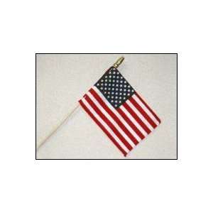   US Stick Flag on 24 Wooden Dowel with Spear Top Patio, Lawn & Garden