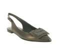 kors michael kors kors gunmetal metallic leather castle slingbacks