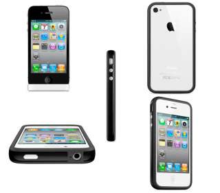   TPU Case Cover Skin+Metal Buttons for Apple iphone 4 4G New  