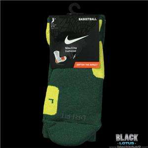 NEW RARE Nike Elite Basketball Crew Socks Noble Green/Yellow Oregon 