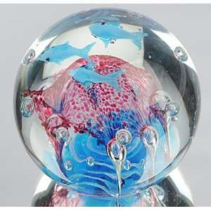  Murano Design Hand Blown Glass Art   Flying Fish Overlook 
