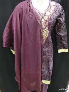 TISSUE HEAVY HANDWORK READYMADE SALWAR KAMEEZ (Size 36)  