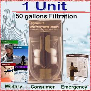 Aquamira Frontier Pro Military Tactical Water Filter System Straw 50 
