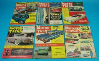 1950s Motor Trend Magazine 1951 1952 1954 1955 Hot Rod  