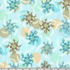  45 Wide Potpourri Spinning Florals Lagoon Fabric By The 