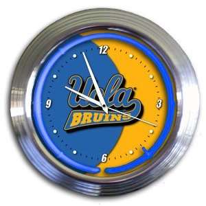  UCLA Bruins College 14 Chrome Neon Clock (NEW) Sports 
